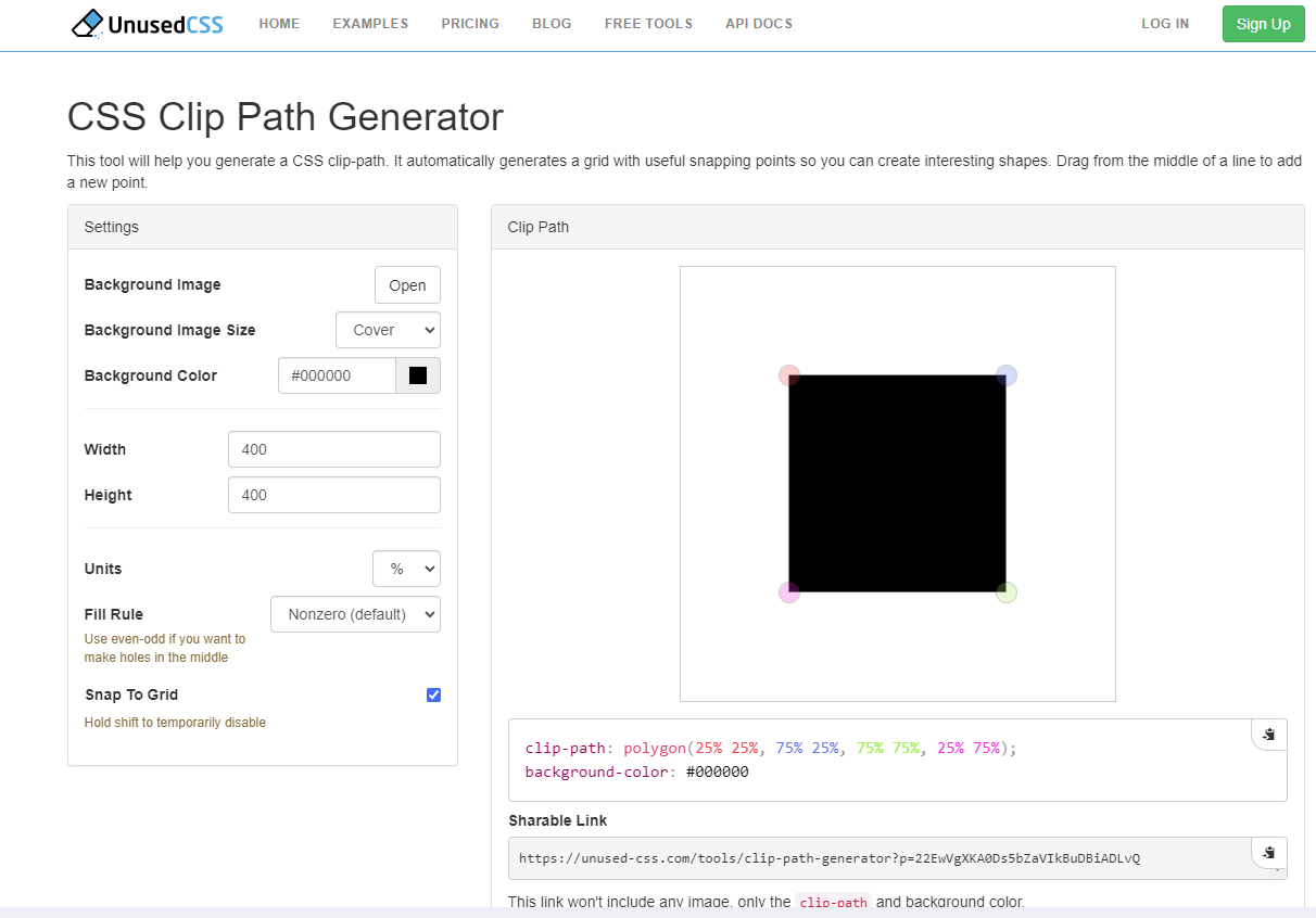 Clip path generator