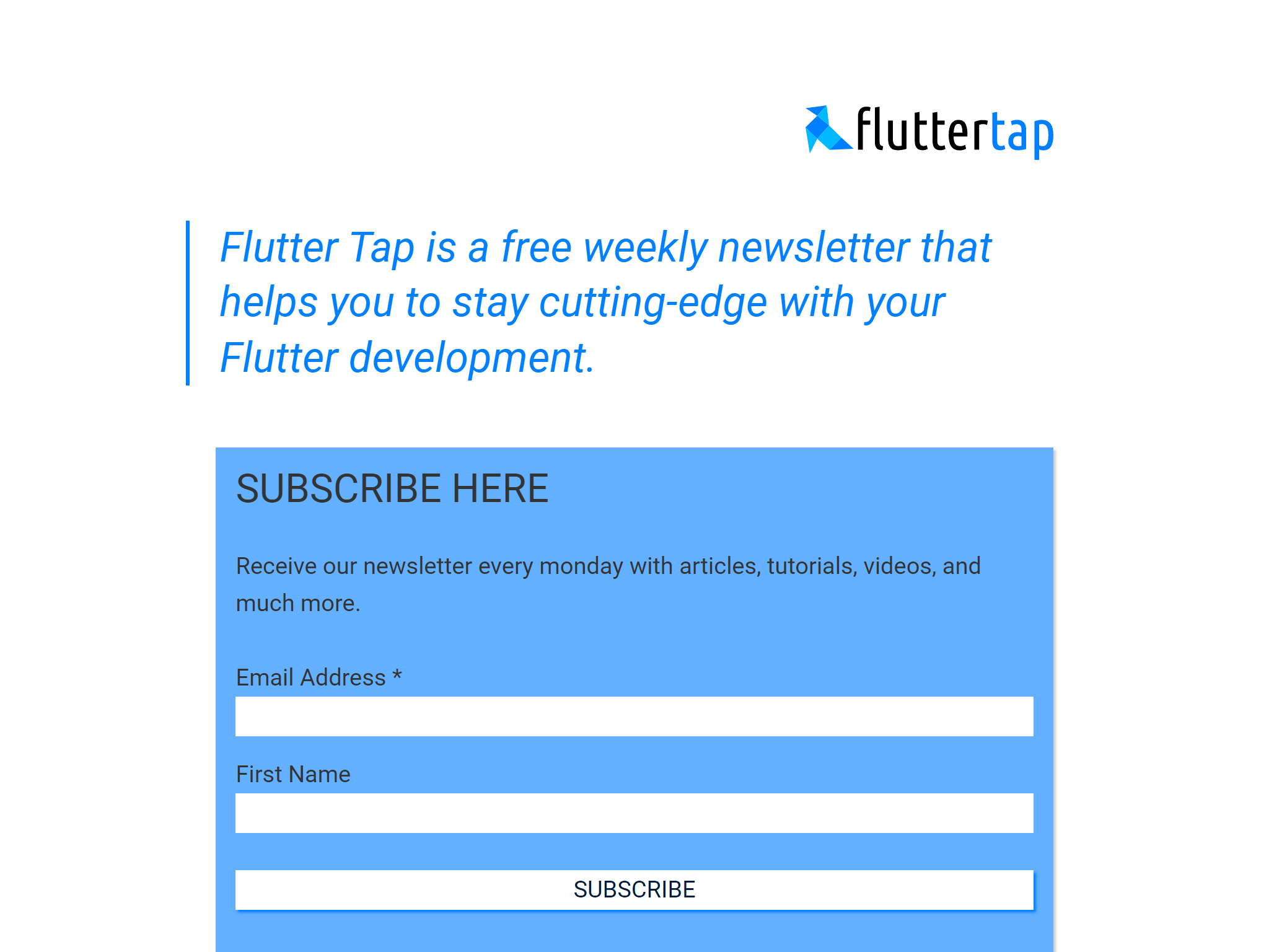 Flutter weekly newsletter