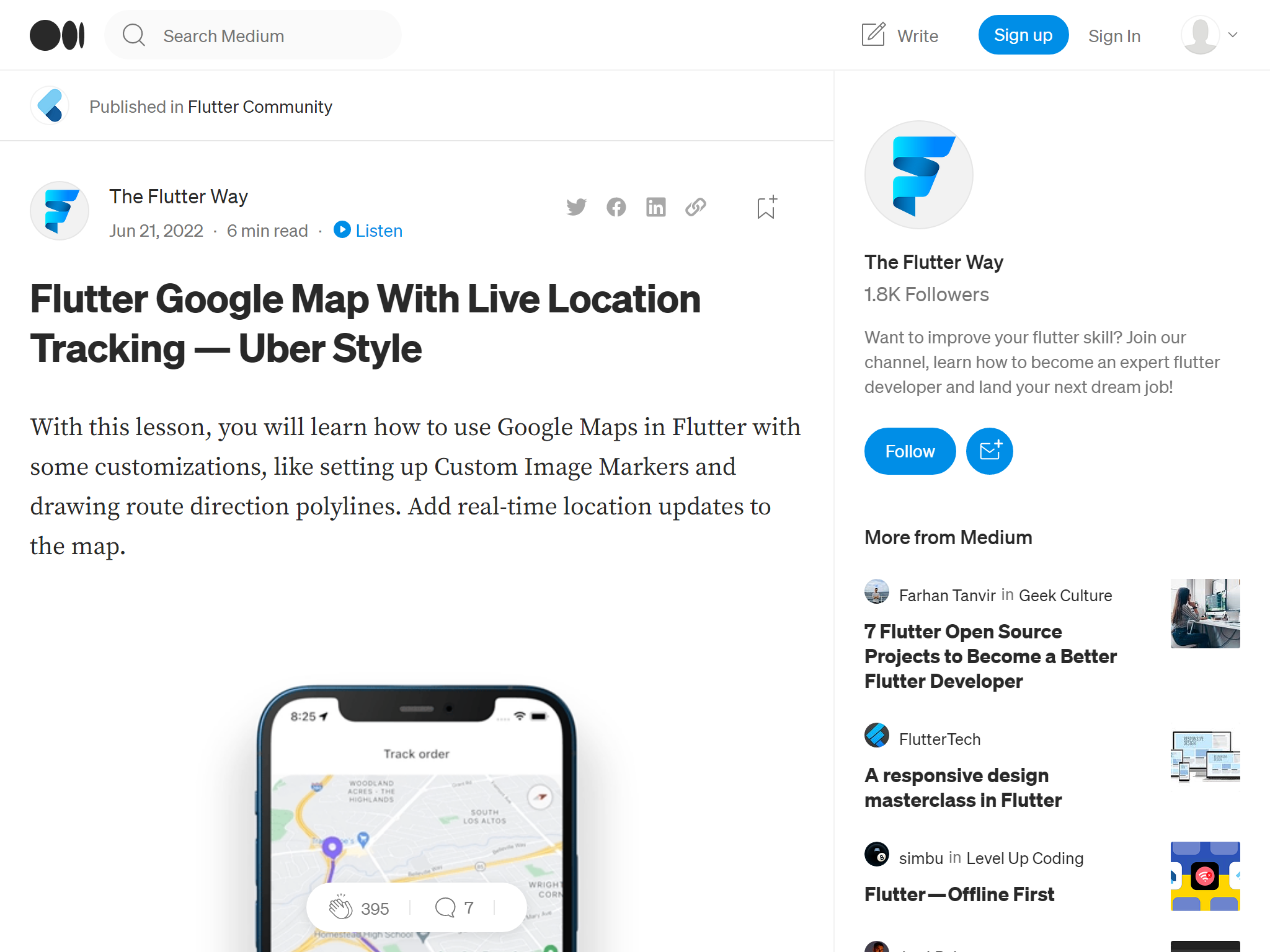Flutter Google Map With Live Location Tracking