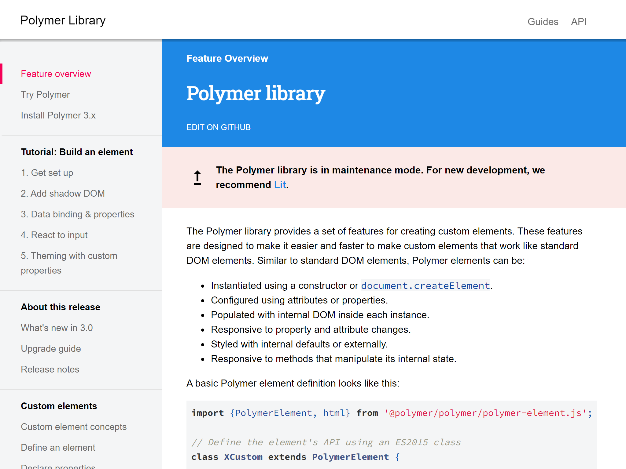 Polymer library