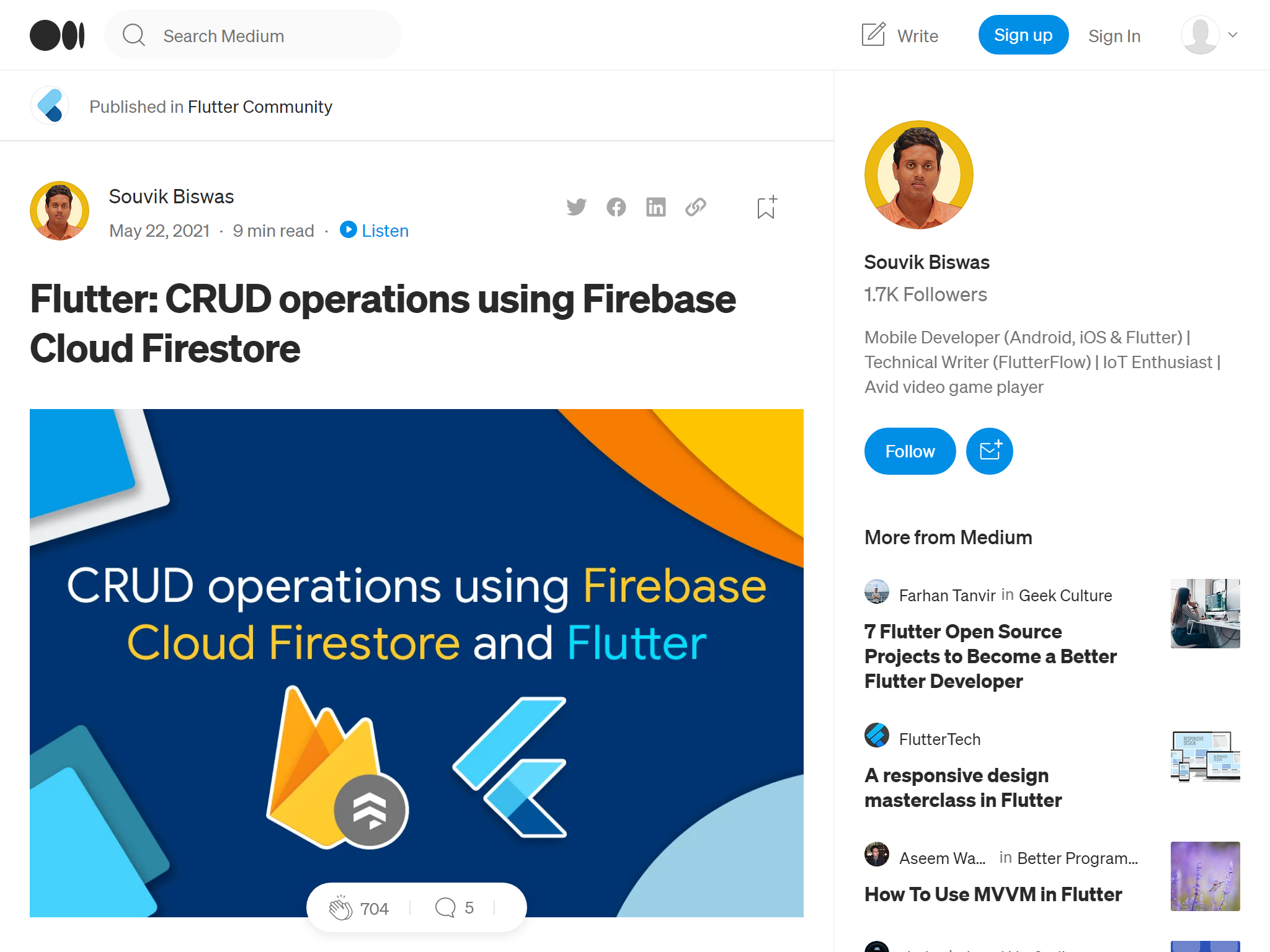Flutter: CRUD operations using Firebase Cloud Firestore
