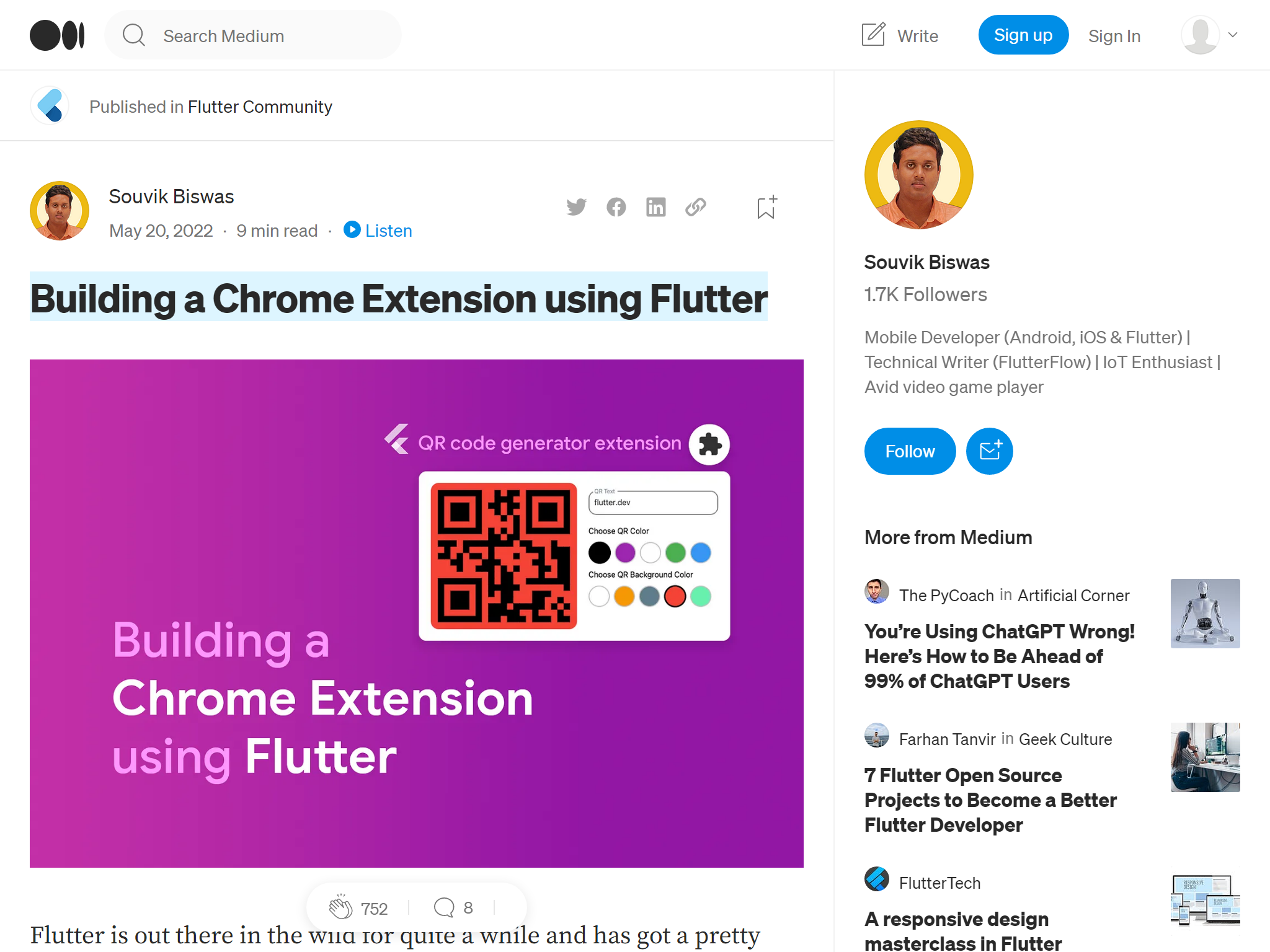 Building a Chrome Extension using Flutter