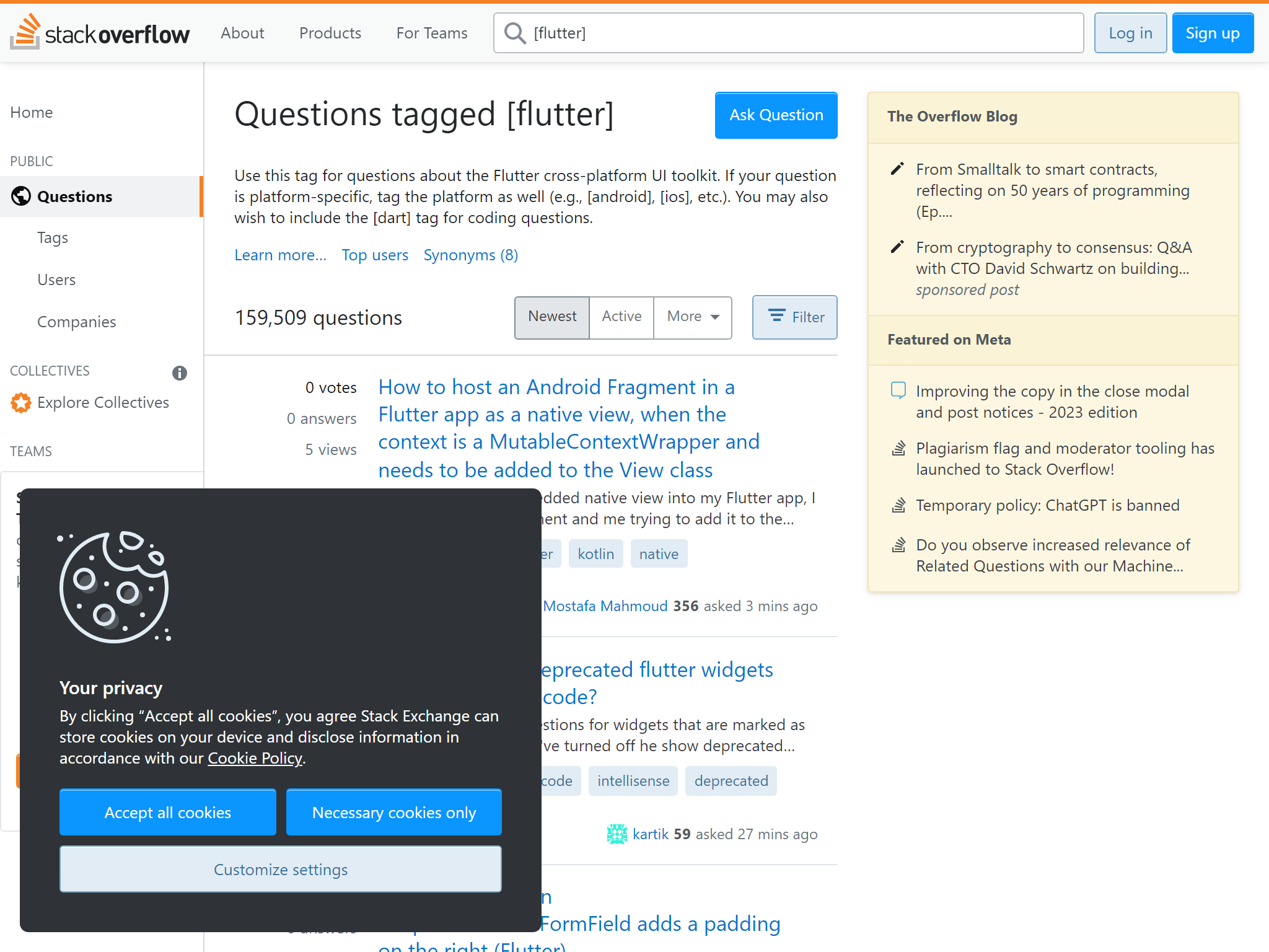 Stack Overflow Flutter